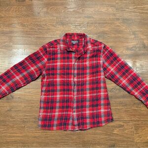 Eddie Bauer Red and Black Checkered Men's Shirt